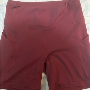 Fabletics Women's Maroon Athletic Shorts